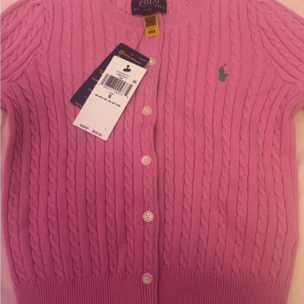 Ralph Lauren Pink Cable Knit Sweater